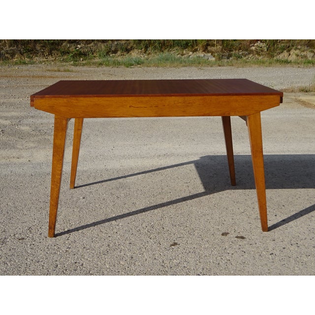 1960s Vintage Scandinavian Table with Integrated Extensions, 1960s For Sale - Image 5 of 18