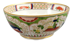 Antique Worcester Porcelain Bowl with Dragon in Compartments Decor, 1815