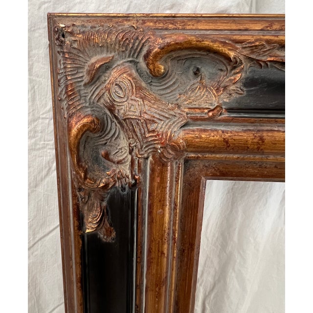 Baroque Spanish Baroque Gold and Black Frame, Fits Art 16x20 For Sale - Image 3 of 16