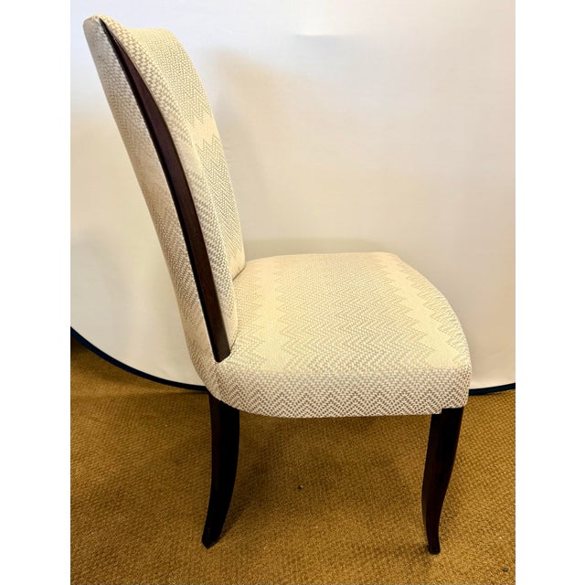 Wood Round Dining Table With Eight Barbara Barry Dining Chairs, 9 Pc For Sale - Image 7 of 12
