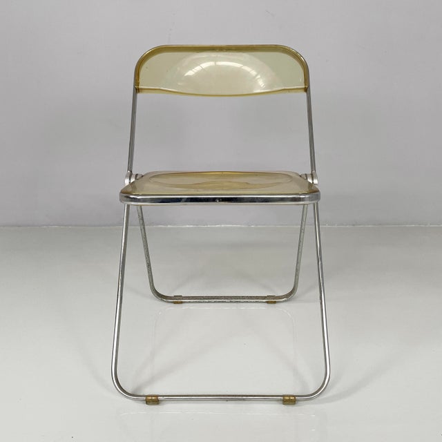 Italian modern chairs Plia by Giancarlo Piretti for Anonima Castelli, 1970s Set of four folding chairs model Plia with...