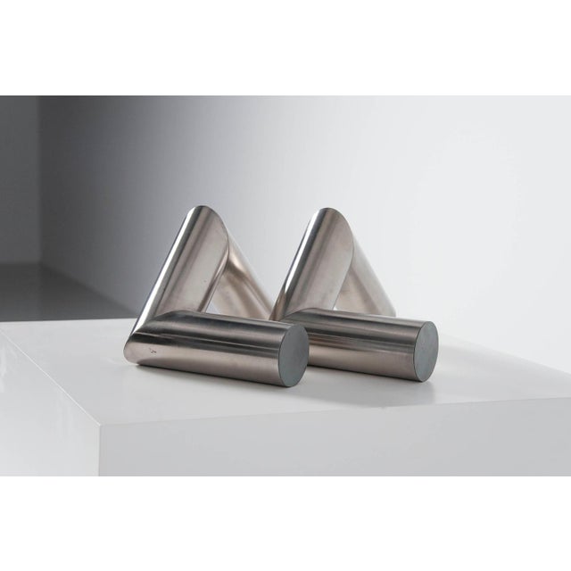 Two Tubes Abstract Sculptures by Rudolf Wolf, 1975, Set of 2 For Sale - Image 10 of 11