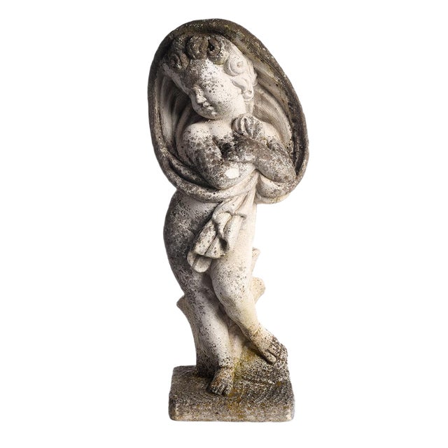 Garden Cupid Sculpture For Sale