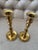 Late 20th Century Late 20th Century Solid Brass Candlestick Holders - Set of 2 For Sale - Image 5 of 11
