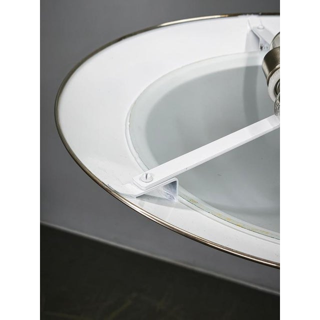 Bauhaus Chrome and Glass Pendant Light, Czechoslovakia, 1930s For Sale - Image 6 of 12