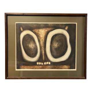 Mid Century Owl Joseph Demarais Lithograph Etching For Sale