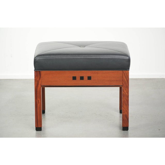 Ottoman in Black Cowhide Leather from Schuitema For Sale - Image 4 of 9