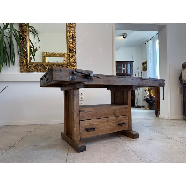 Wood German Spindle Workbench in Wood For Sale - Image 7 of 13