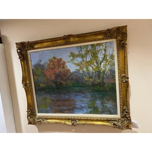 Realism Mid 20th Century Impressionist Plein Air Signed Philips For Sale - Image 3 of 12