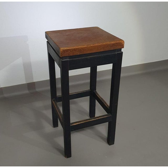 Oak Construction Stools, 1960s, Set of 3 For Sale - Image 12 of 18