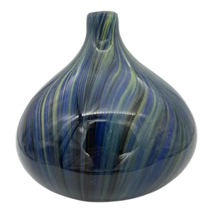 Mid-Century Handblown Swirl Murano Glass Vase