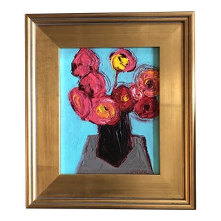 Original Contemporary Alexandra Brown Pop Art Abstract Still Life Oil Painting Framed For Sale