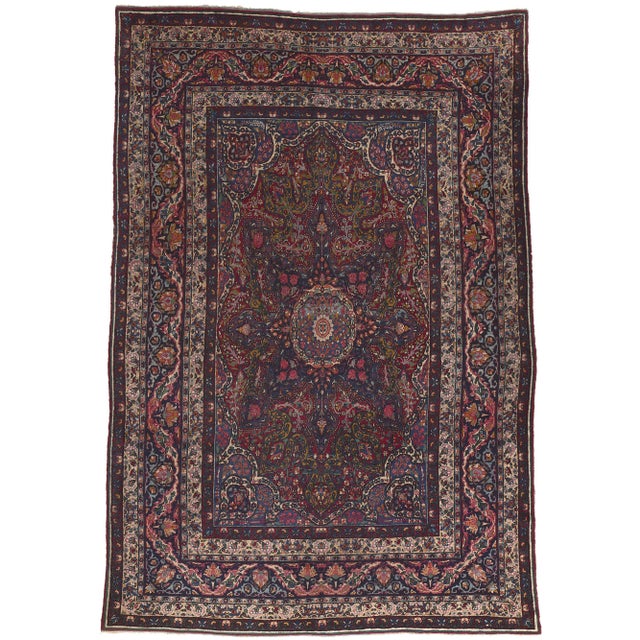 Antique Persian Yazd Rug, 08'10 X 13'00 For Sale - Image 10 of 10