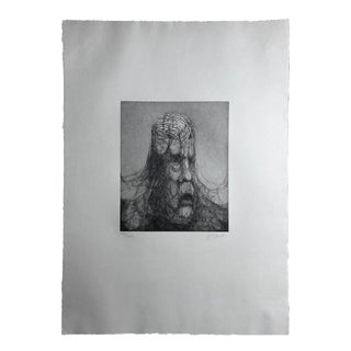 Hans Georg Rauch, Man Caught Under Ropes, 1978, Paper For Sale