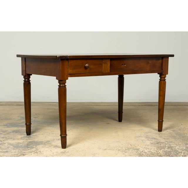 Mid-19th Century French Louis Philippe Walnut Writing Table For Sale - Image 16 of 18
