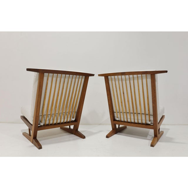 George Nakashima George Nakashima Conoid Lounge Chairs For Sale - Image 4 of 12