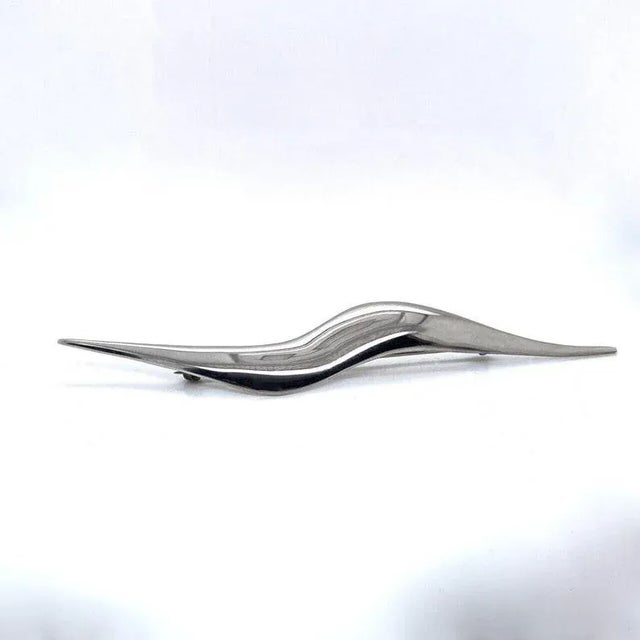 Silver Modernist Stainless Steel Brooch or Pin by Jose De Riviera - VR For Sale - Image 8 of 8