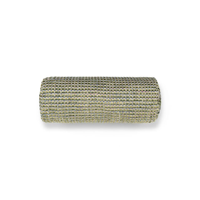 Contemporary The House Of Scalamandré Heatherton Bolster Pillow In Glen For Sale - Image 3 of 3