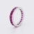 Contemporary Vintage Eternity Wedding Ring in White Gold and Natural Rubies, Size 6 For Sale - Image 3 of 5