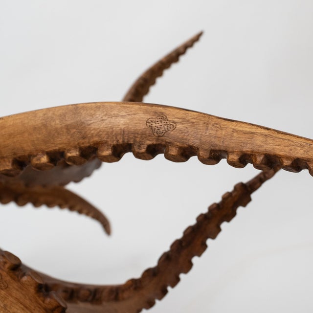 Brown 1990s Monumental Hand-Carved Balinese Suar Wood Octopus Sculpture For Sale - Image 8 of 17