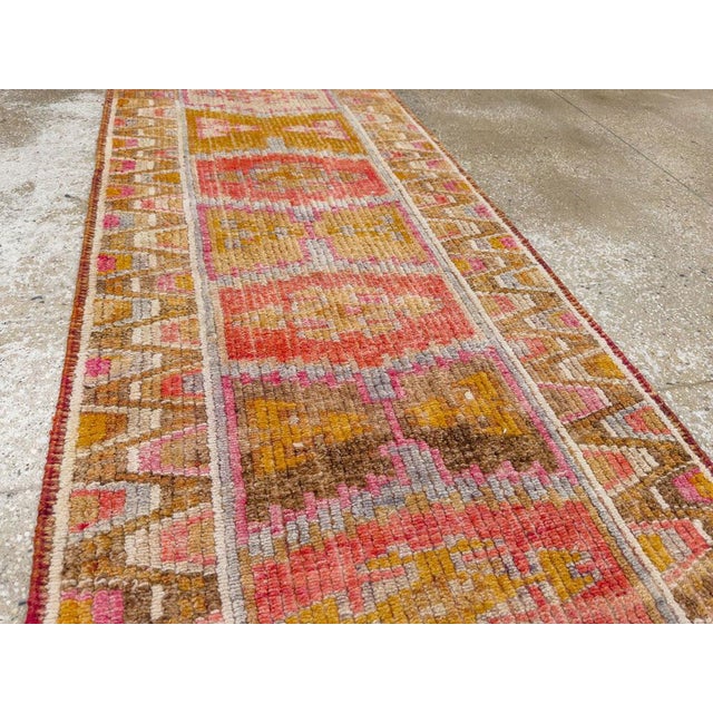Mid 20th Century Galerie Shabab Collection Mid-20th Century Turkish Anatolian Runner For Sale - Image 5 of 10