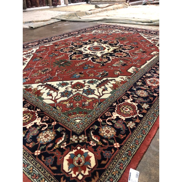 1970s Persian Heriz Area Rug 9'3"×12'8" For Sale - Image 12 of 13
