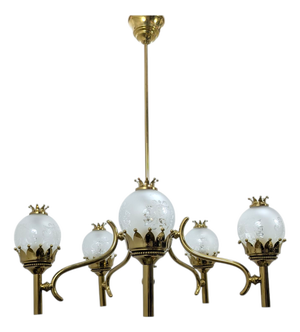 Brass Pendant Lamp by Angelo Lelii for Arredoluce, 1960s