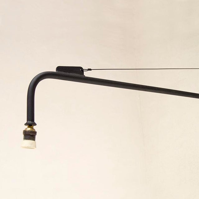Mid-Century Modern Potence Swing Jib Wall Lamp by Jean Prouvé, 1950s For Sale - Image 3 of 7