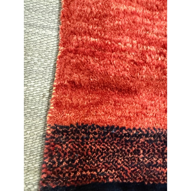 Persian 3ft 1in × 4ft 8in Persian Gabbah Striped Area Rug For Sale - Image 3 of 12