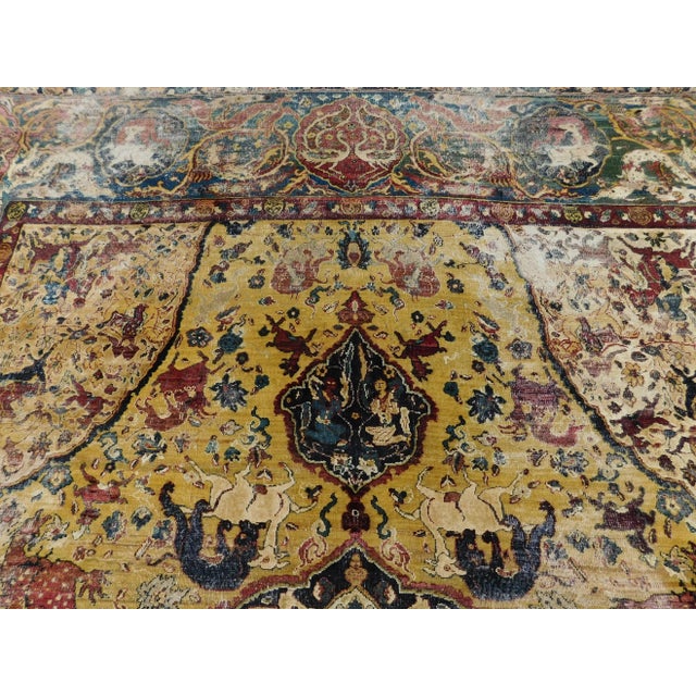 1920s 1920s Antique Hand Knotted Agra Rug 8'9"x 12'7" For Sale - Image 5 of 13