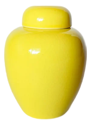 Vintage Japanese Yellow Ginger Jar