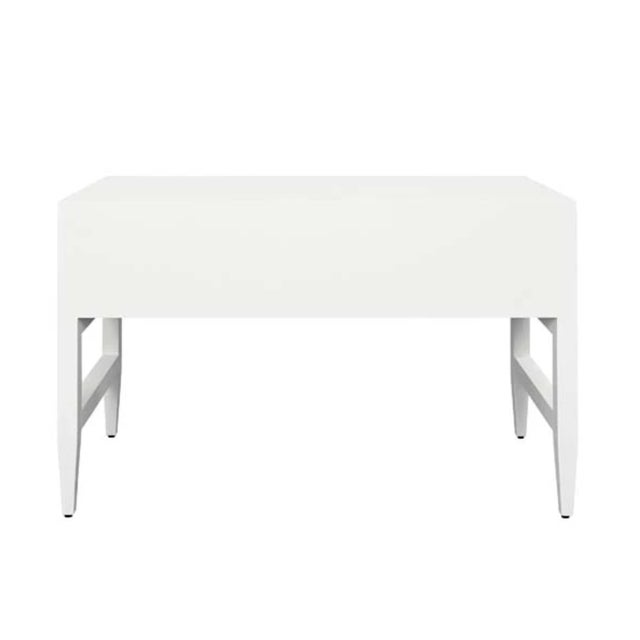 Matthew Izzo Home Franklin Matte White Fluted Five Drawer Writing Desk For Sale - Image 10 of 10