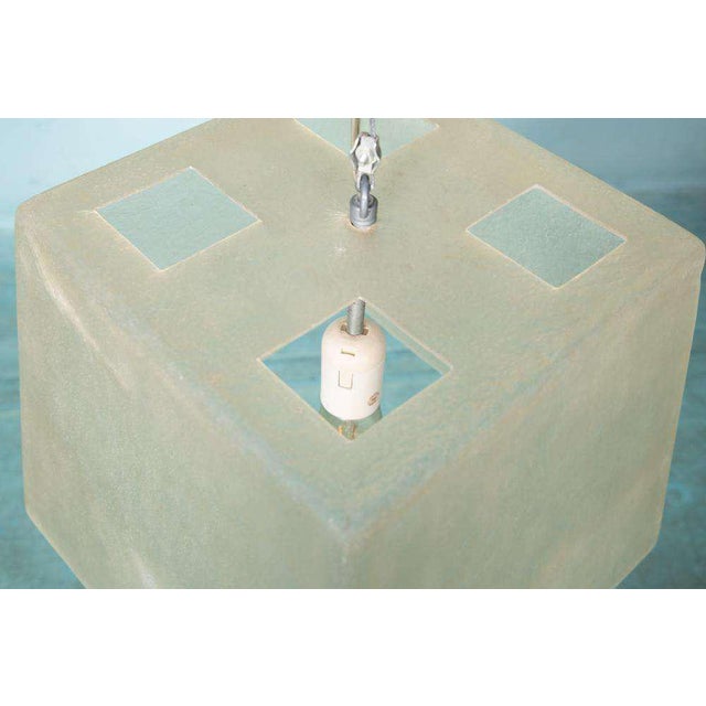 White Vintage Minimalist Fiberglass Hanging Lamp from Roche Babois For Sale - Image 8 of 18