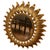 Sunburst Mirror in Gilt Metal with Leaf Decoration Work, 1960s For Sale - Image 6 of 6