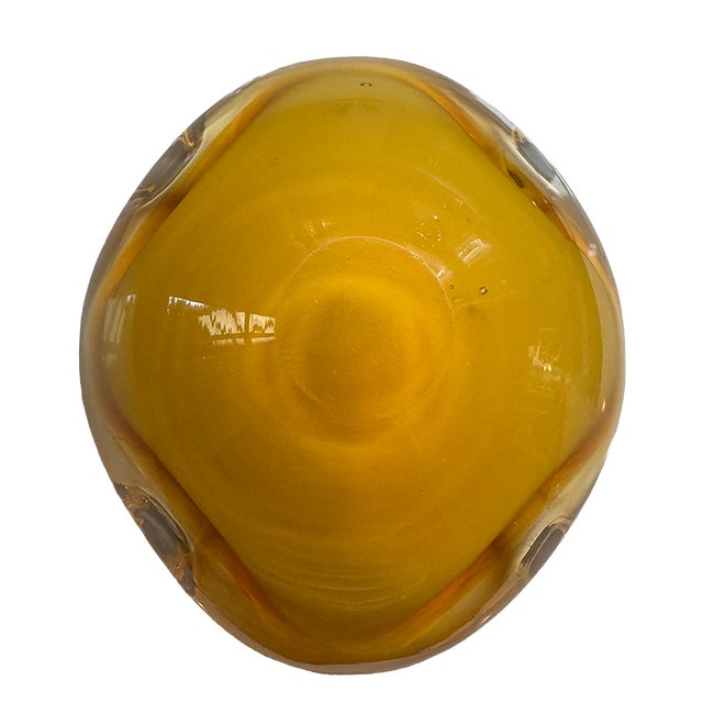 Alfredo Barbini Mid-Century Murano Cased Art Glass Biomorphic "Geode" Bowl/Ashtray For Sale - Image 11 of 14