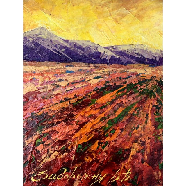 Oil Painting Mountain Sunset v. Zadorozhnya For Sale - Image 4 of 12