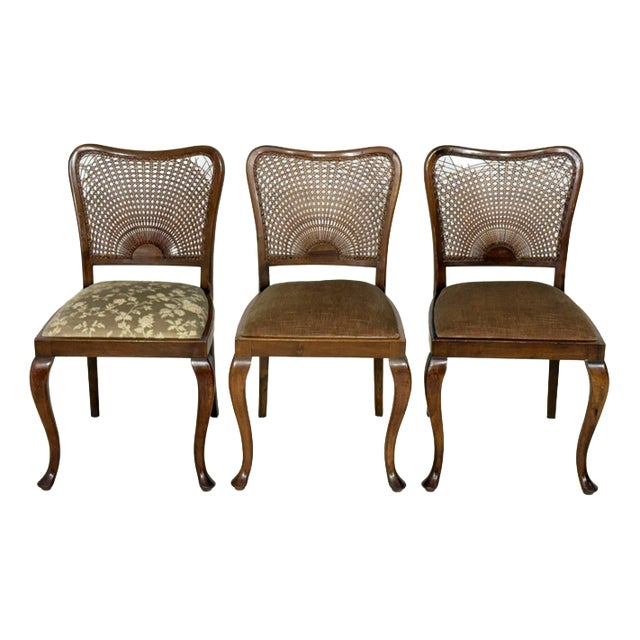 Vintage Chippendale Chairs, 1920, Set of 3 For Sale