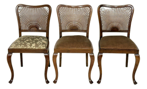 Vintage Chippendale Chairs, 1920, Set of 3