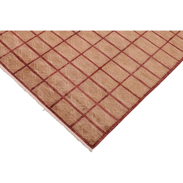 Contemporary 1990s 1990s Boho Chic Gabbeh Tan/Brown Wool Rug For Sale - Image 3 of 10