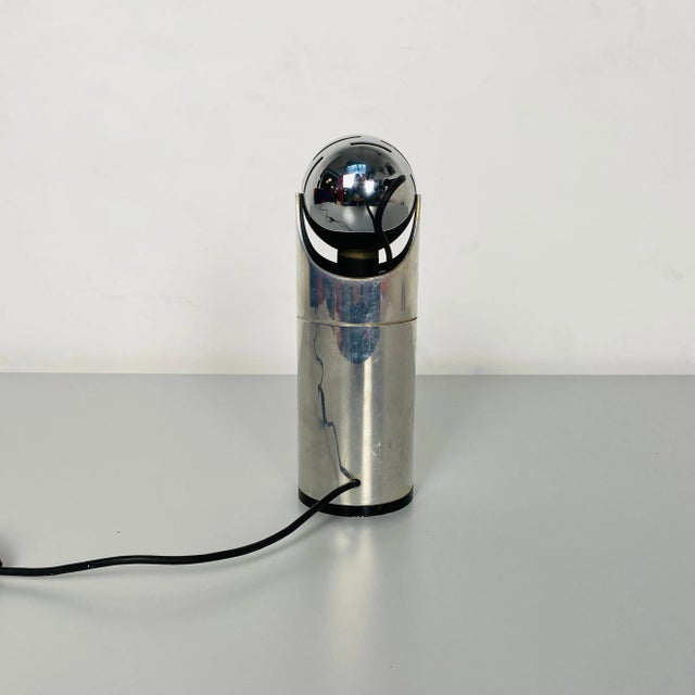 Mid-Century Modern Italian Steel Table Lamp by Angelo Lelii for Arredoluce, 1970s For Sale - Image 4 of 10