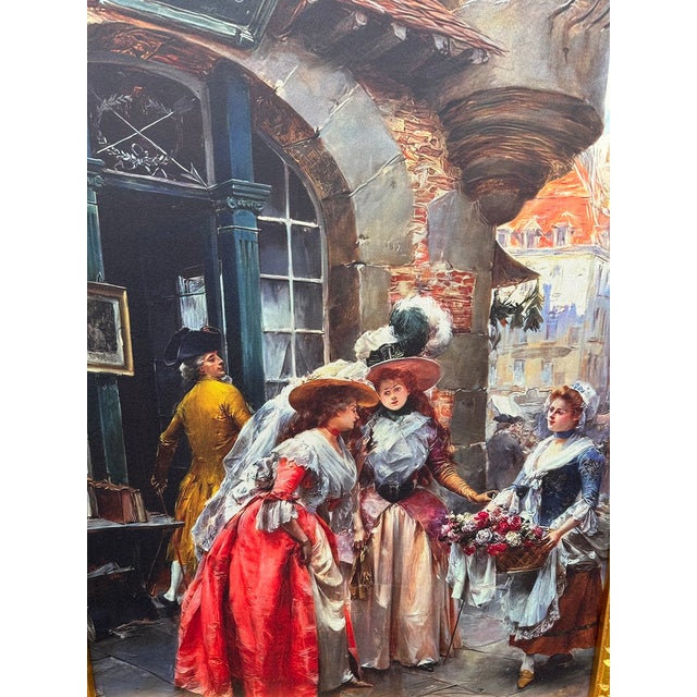 Vintage French Parisian Gold Wood Fabric Wall Art - 1 Pc For Sale - Image 10 of 13