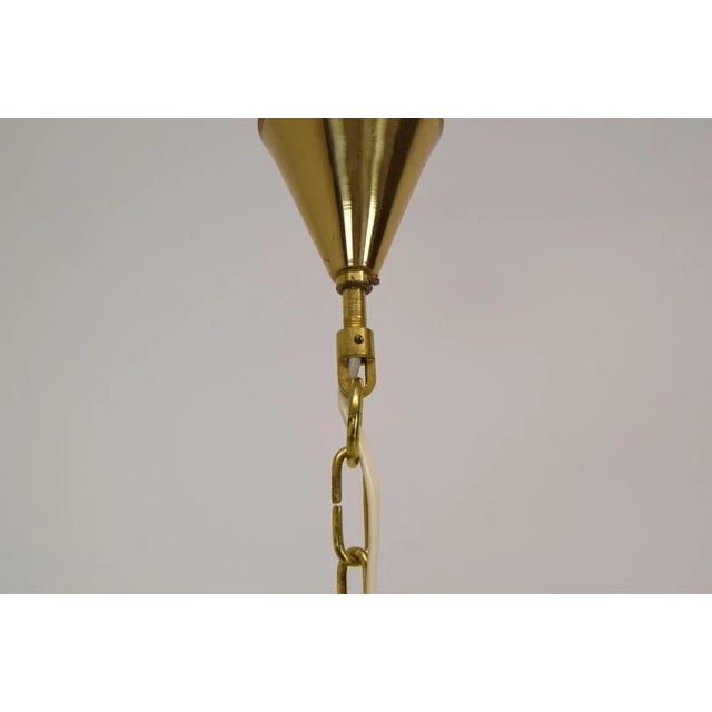 Metal Mid-Century Glass Pendant from Kamenicky Senov, 1960s For Sale - Image 7 of 13