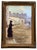 Vintage oil painting depicting a lady in a beautiful black dress. Hand-painted on canvas, this piece exudes elegance and...