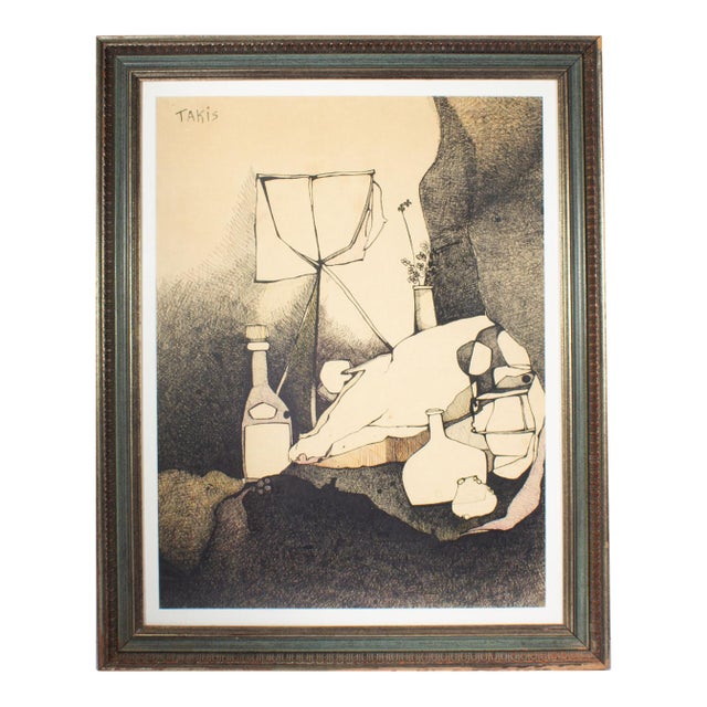 Abstract Still Life Ink Drawing by Nicholas Takis For Sale