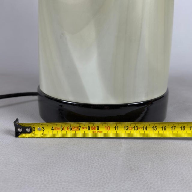 Vintage Opaline Murano Glass Table Lamp, 1990s For Sale - Image 11 of 13