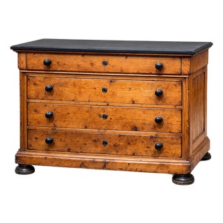 Antique Pine Chest of Drawers with Slate Top, 1890s For Sale