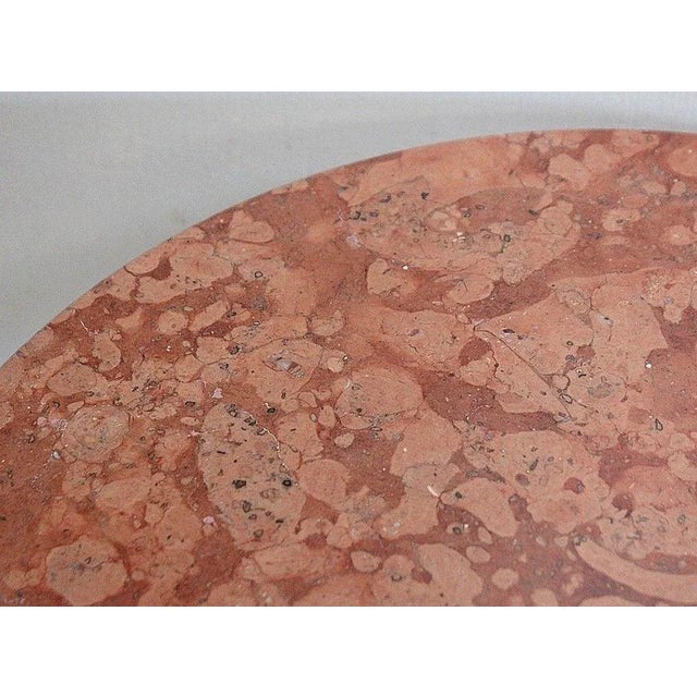 Small Circular Brushed Stainless Steel Pedestal Table, 1920s For Sale - Image 6 of 18