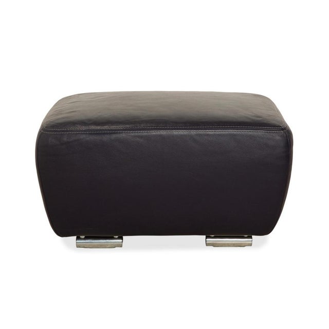 Animal Skin Avanti Ottoman in Purple Leather from Koinor For Sale - Image 7 of 10