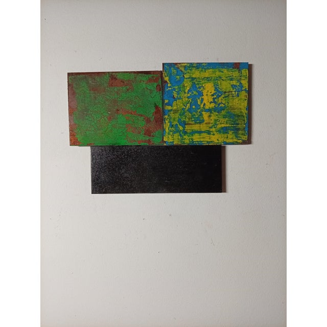 Contemporary Abstract Tempera, Aerosol on Metal "N 72" by Andre Debono For Sale - Image 6 of 8