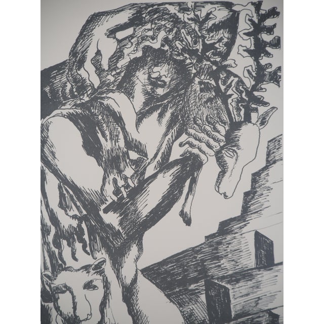 Modern Ossip Zadkine, Mythology: Hercules and the Deer of Cérynie, Original Lithograph For Sale - Image 3 of 6